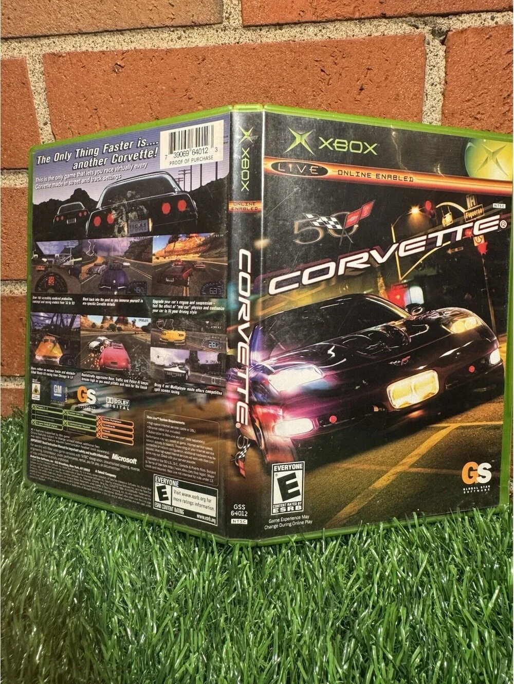 2004 Xbox Corvette Racing Game With Case And Manual